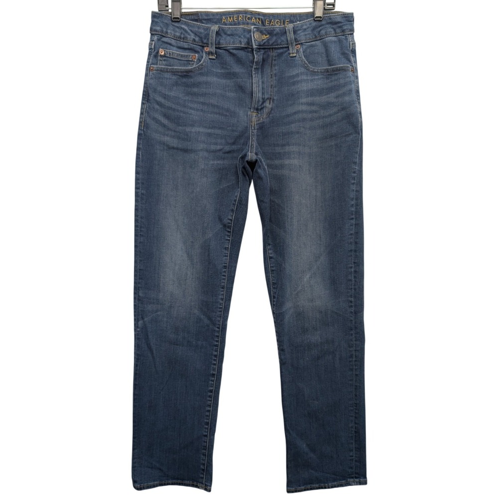 American Eagle Jeans Mens 32x32 Blue Flex Straight Leg Denim 1662-4475-511